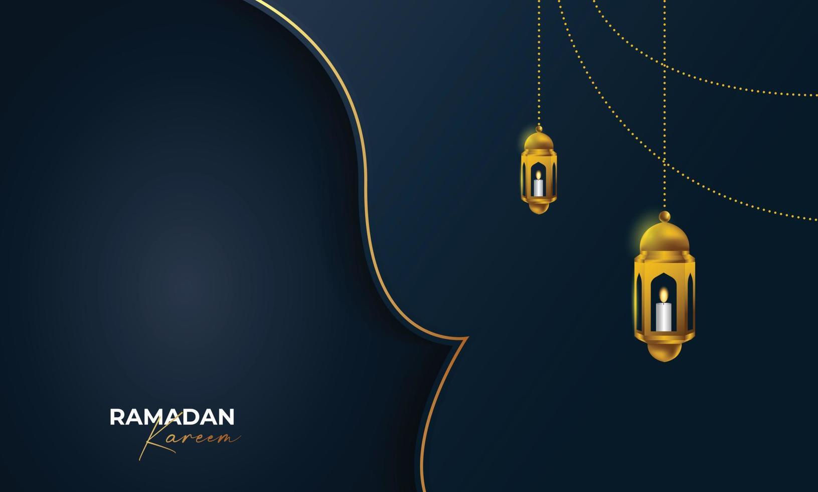 ramadan kareem  greeting card background vector illustration