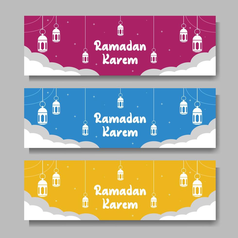 ilustración de vector de fondo islámico de ramadan kareem banner