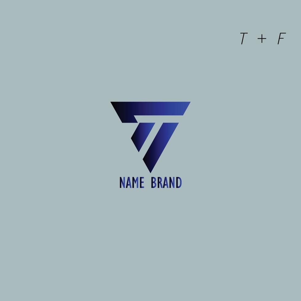 illustration of the letter T and F logo suitable for brand and company logos vector