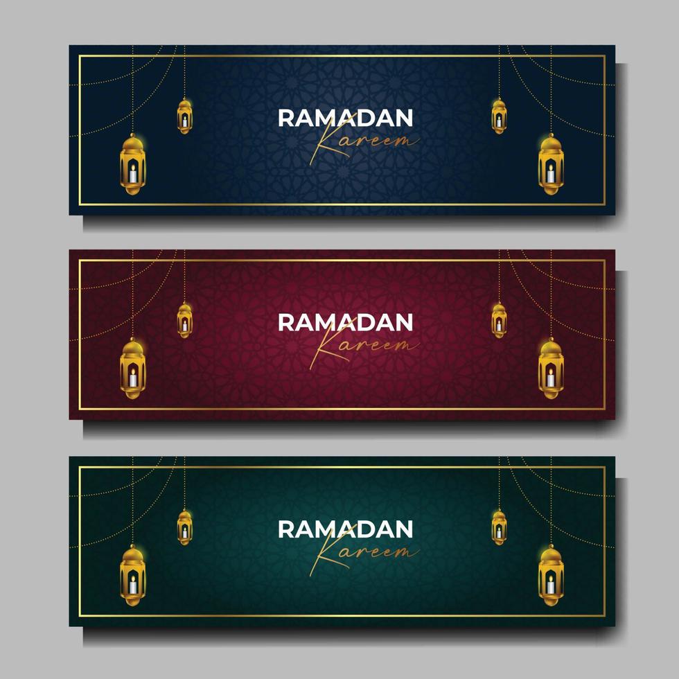 ramadan kareem banner islamic background vector illustration