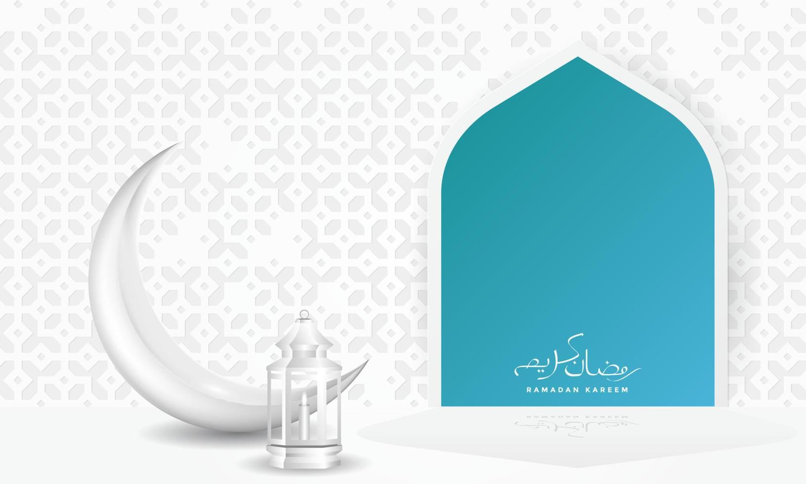 ramadan kareem saludo islámico fondo vector ilustración
