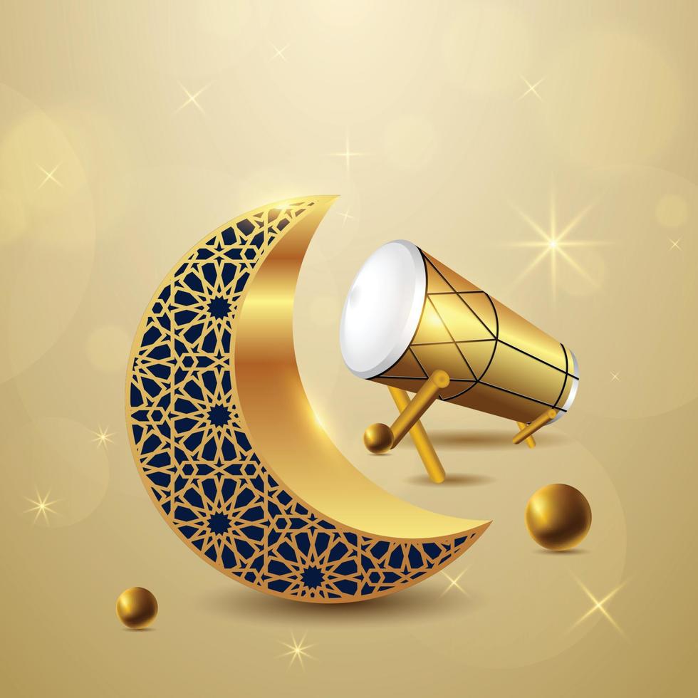 ramadan kareem  greeting card background vector illustration