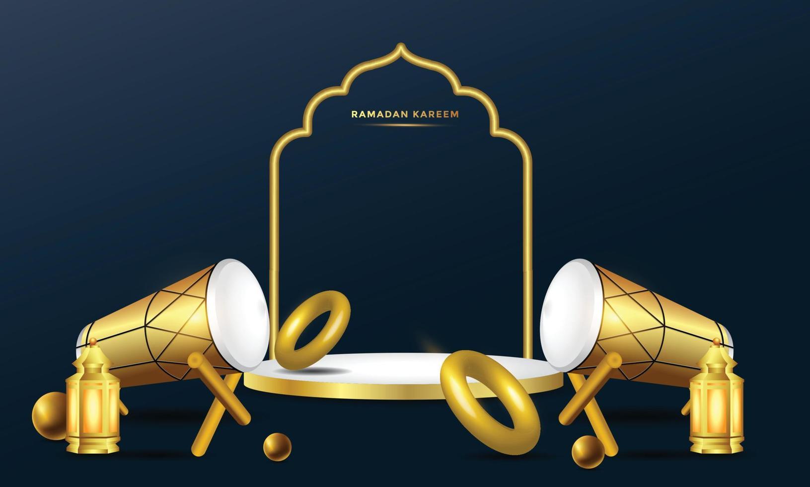 ilustración de vector de fondo de ramadán kareem