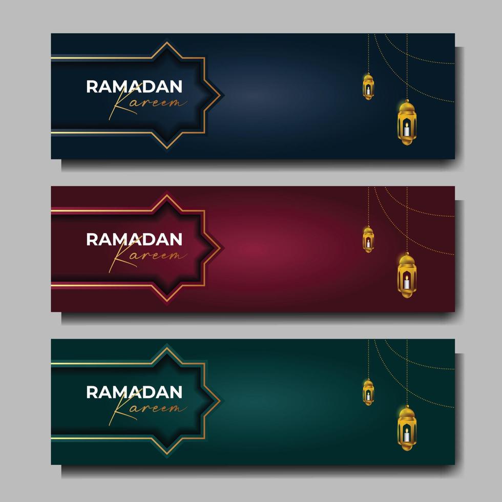 ramadan kareem banner islamic background vector illustration