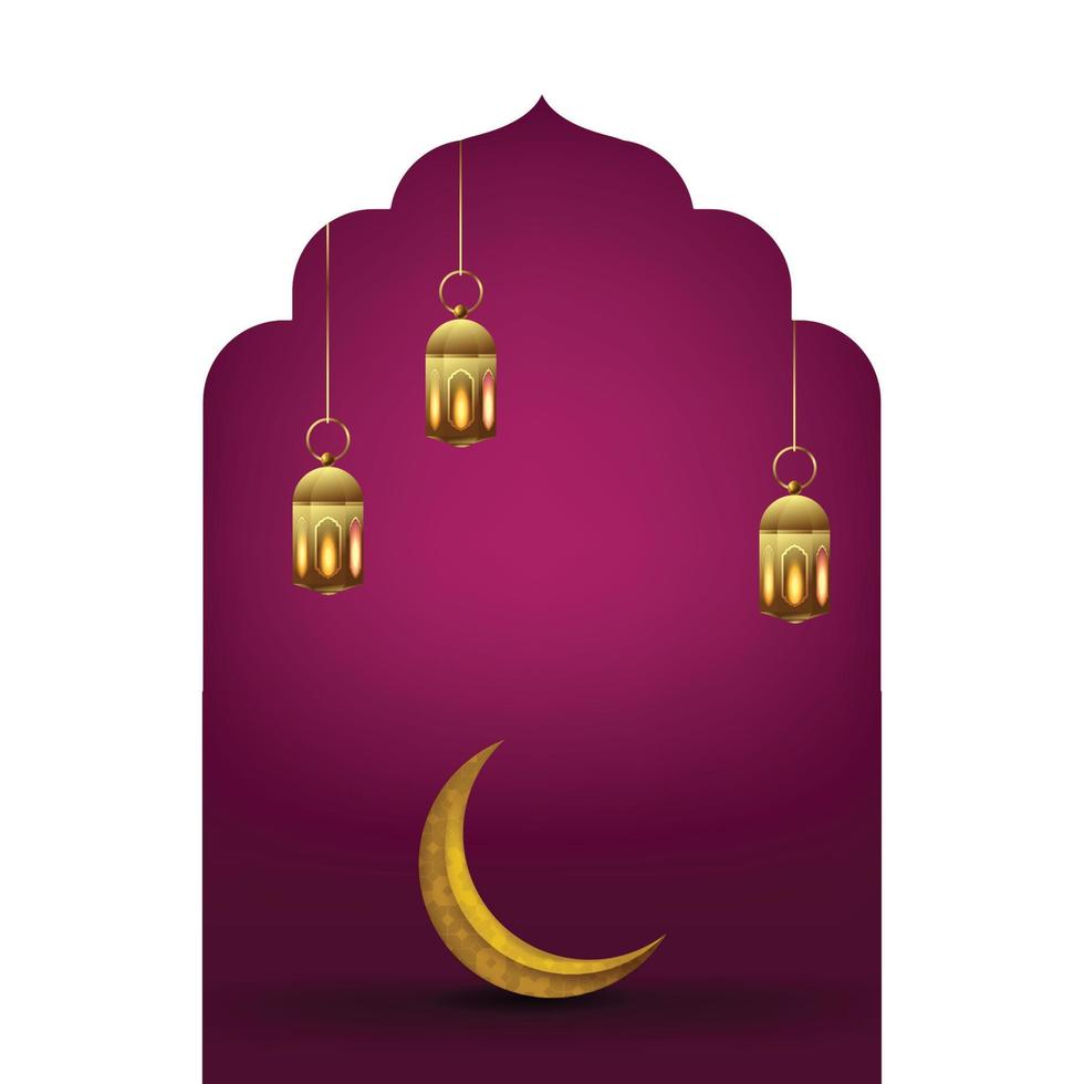 Ilustración de vector de fondo de tarjeta de felicitación de ramadán kareem