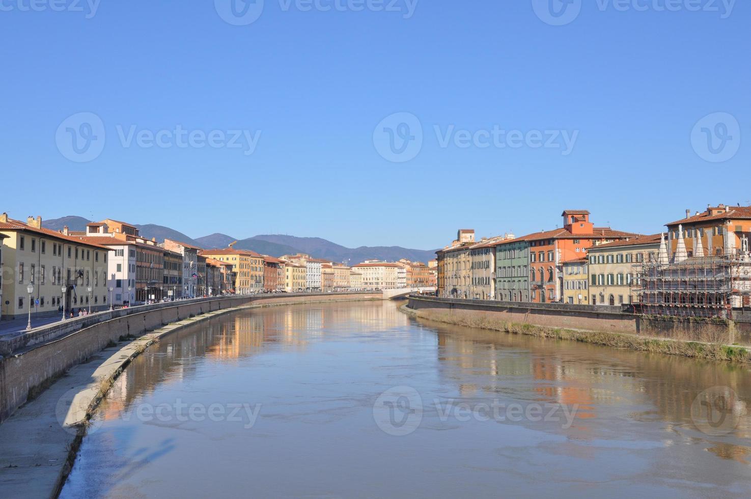 Arno river bank in Pisa photo