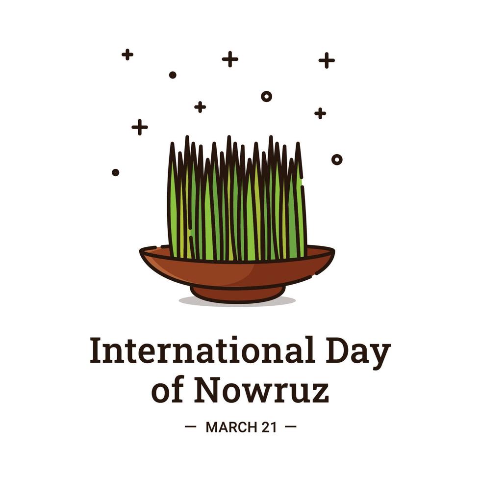 día internacional de nowruz vector