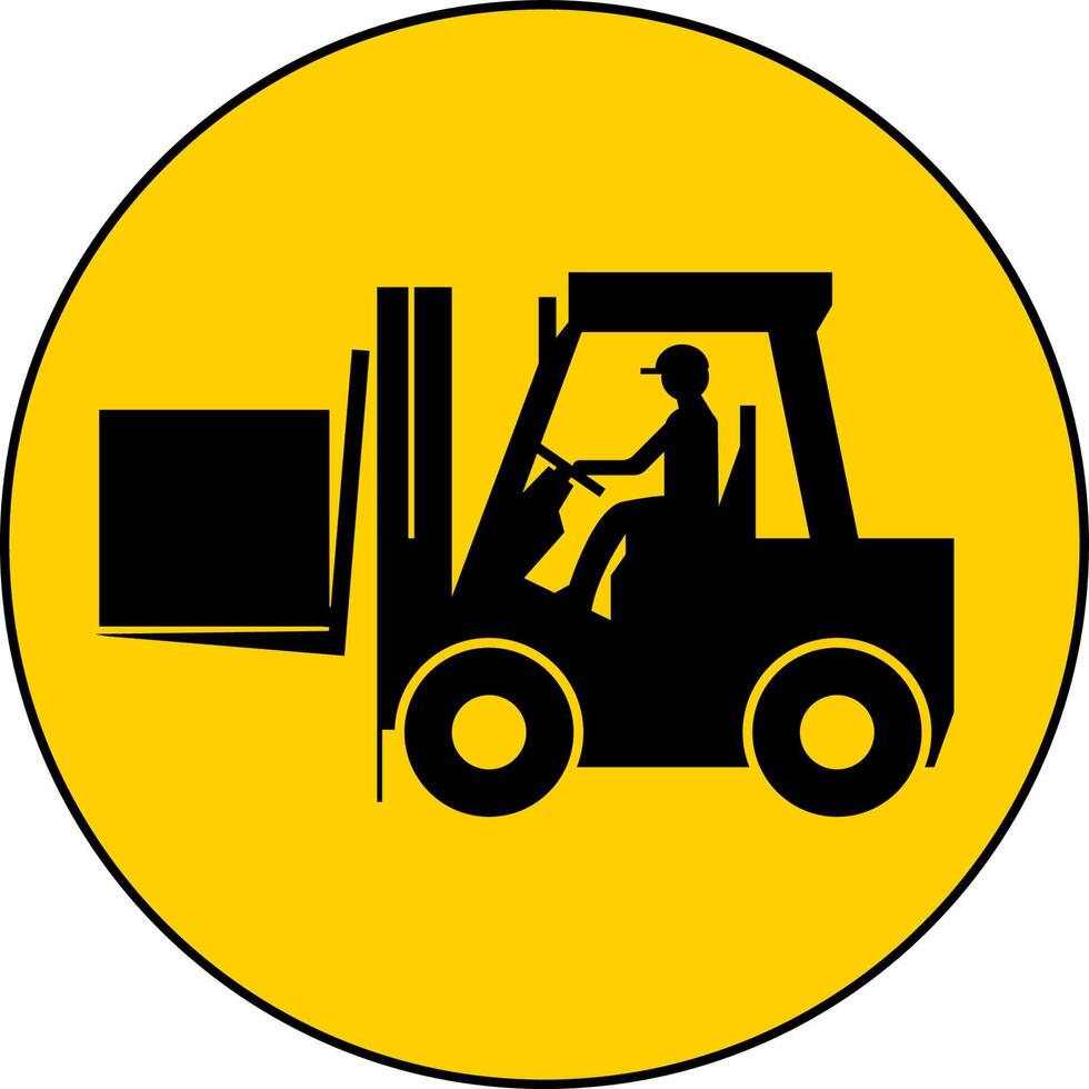 Forklift Floor Sign On White Background vector