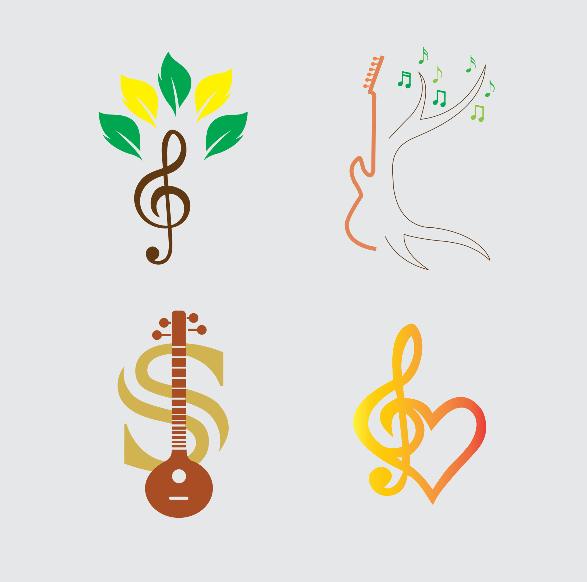 ilustração vetorial design do logotipo do jogo de música 4977452 Vetor no  Vecteezy