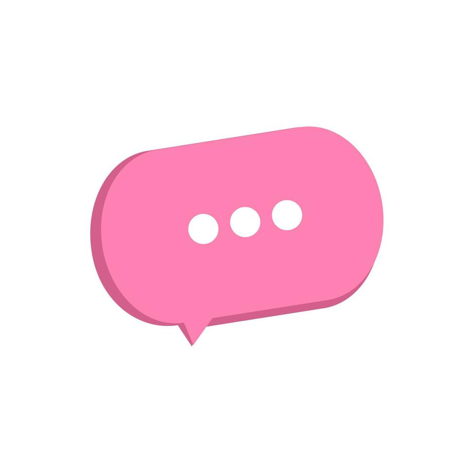 3D speech bubble icons. Realistic 3D chat, talk, messenger, communication, dialogue bubble icon. Vector illustration square, circle and rectangle chat box. Banner, sticker, tag, badge template.