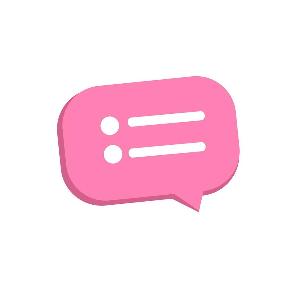 3D speech bubble icons. Realistic 3D chat, talk, messenger, communication, dialogue bubble icon. Vector illustration square, circle and rectangle chat box. Banner, sticker, tag, badge template.