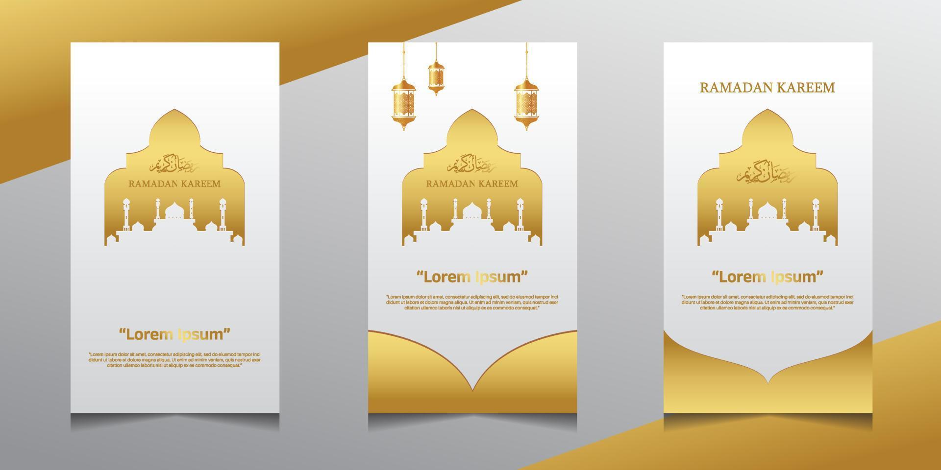 Ramadan greeting template for your social media story vector