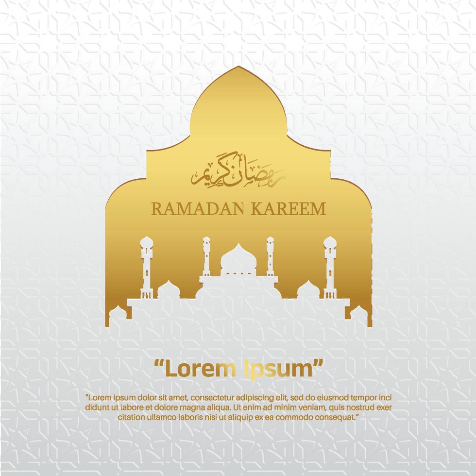 Ramadan Kareem greeting banner design for social media post and website. vector