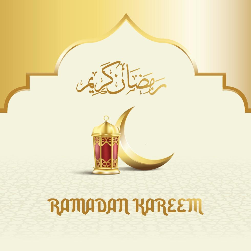 Ramadan Kareem greeting banner design for social media post and website. vector