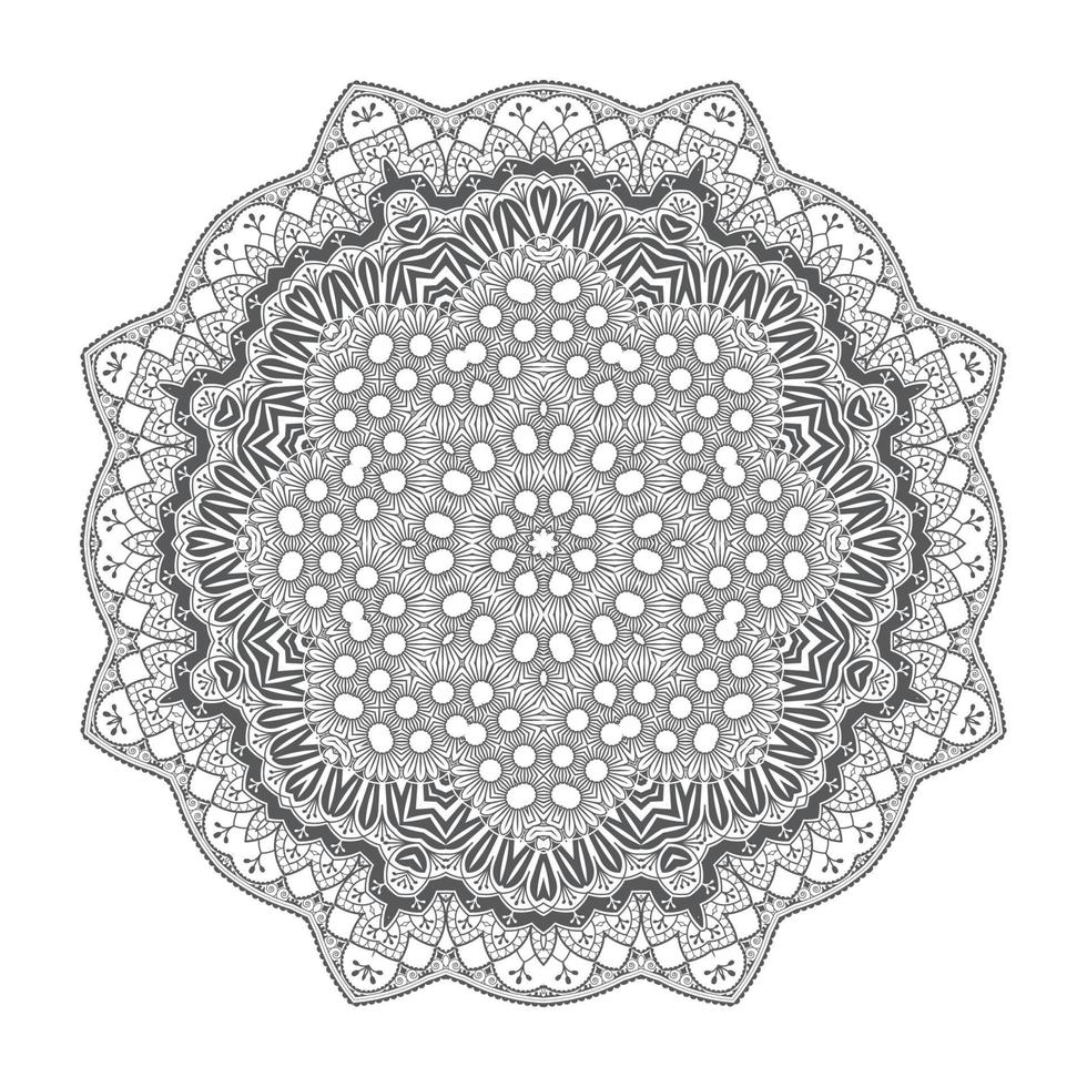 hermoso vector de mandala de arte de línea para el diseño