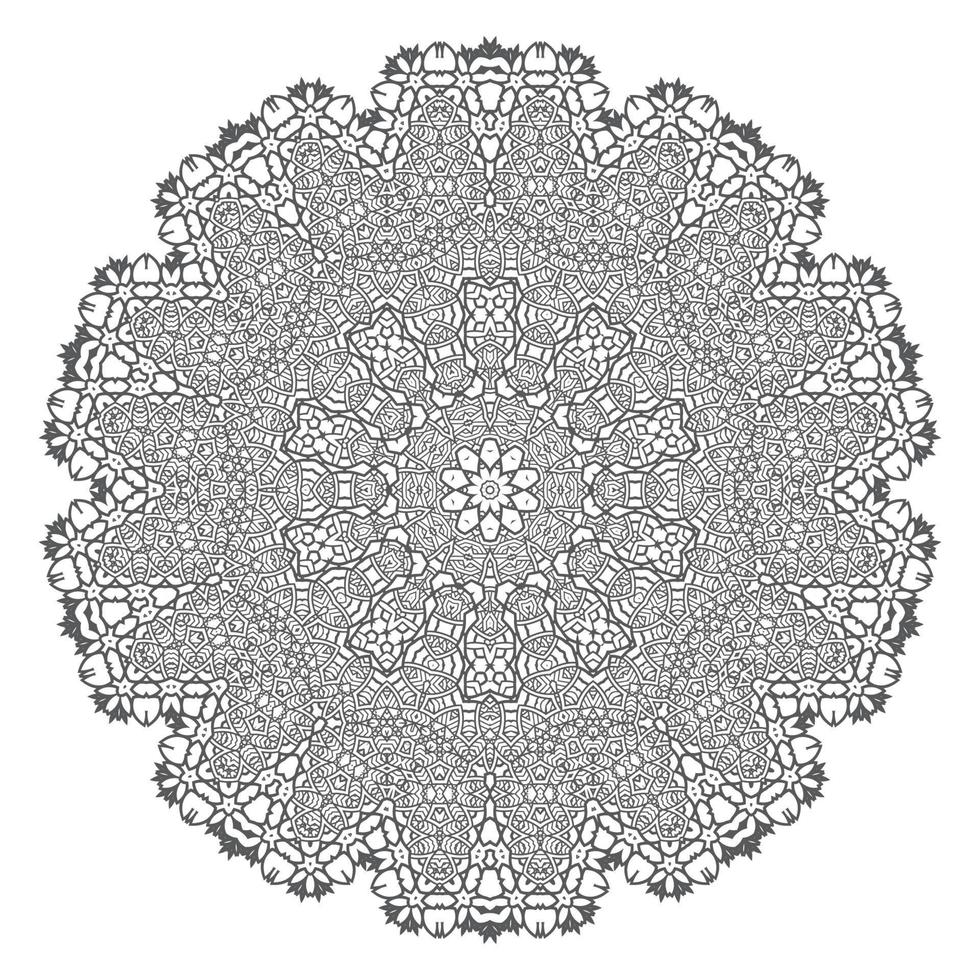 vector de mandala de arte lineal para diseño