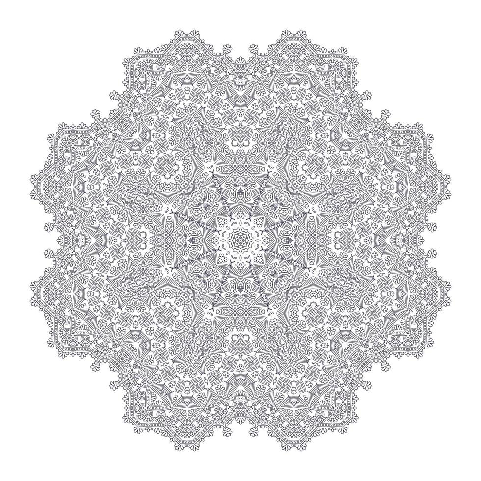 hermoso vector de mandala de arte de línea para el diseño