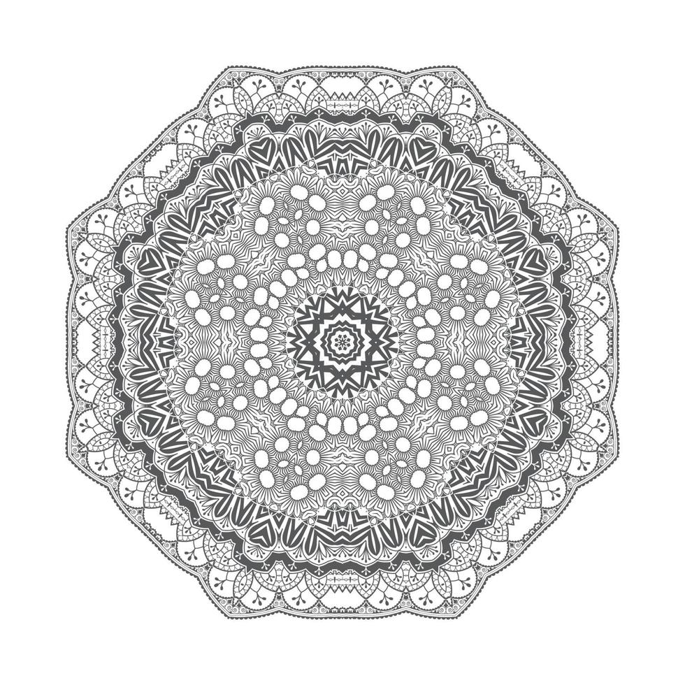 vector de mandala de arte lineal para diseño