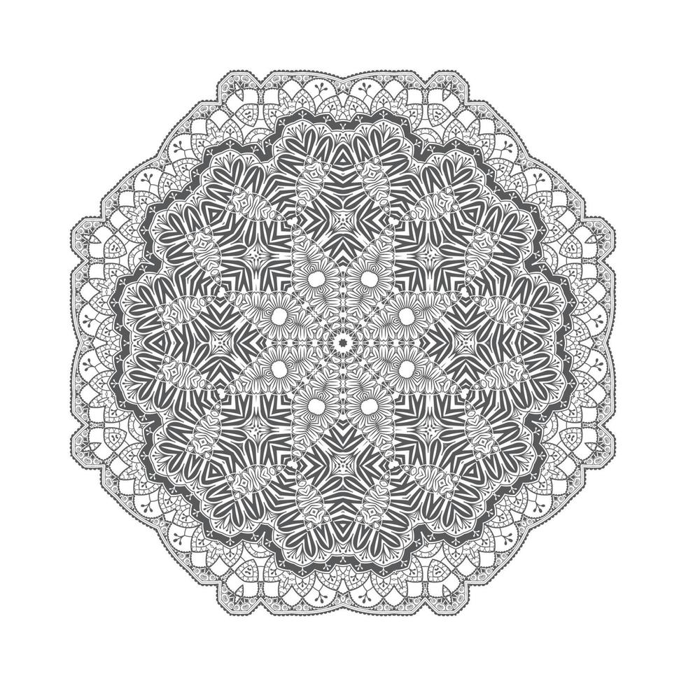 vector de mandala de arte de línea elegante para diseño