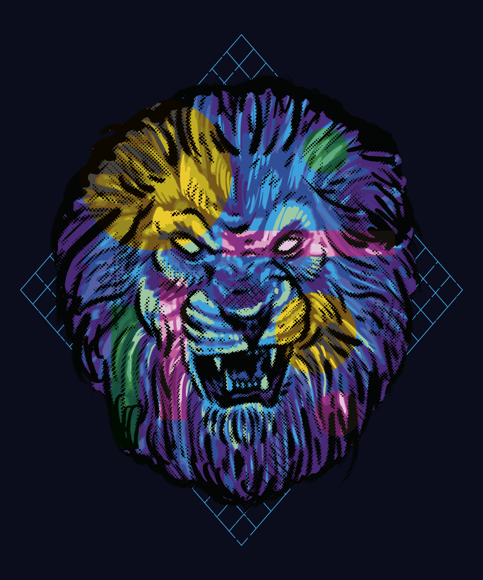 angry lion in 2023 | Lion artwork, Animal illustration art, Lion art