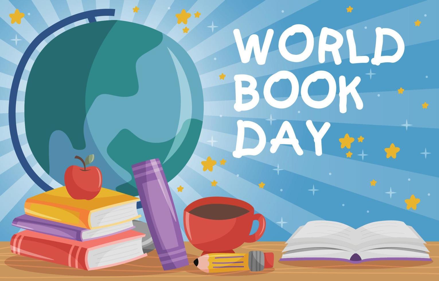 World Book Day Awareness Background vector