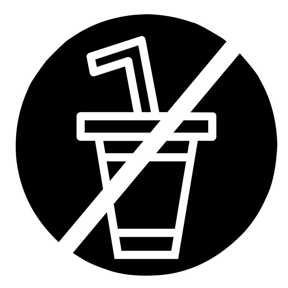 Graphic vector illustration of drink prohibited clip art icon logo