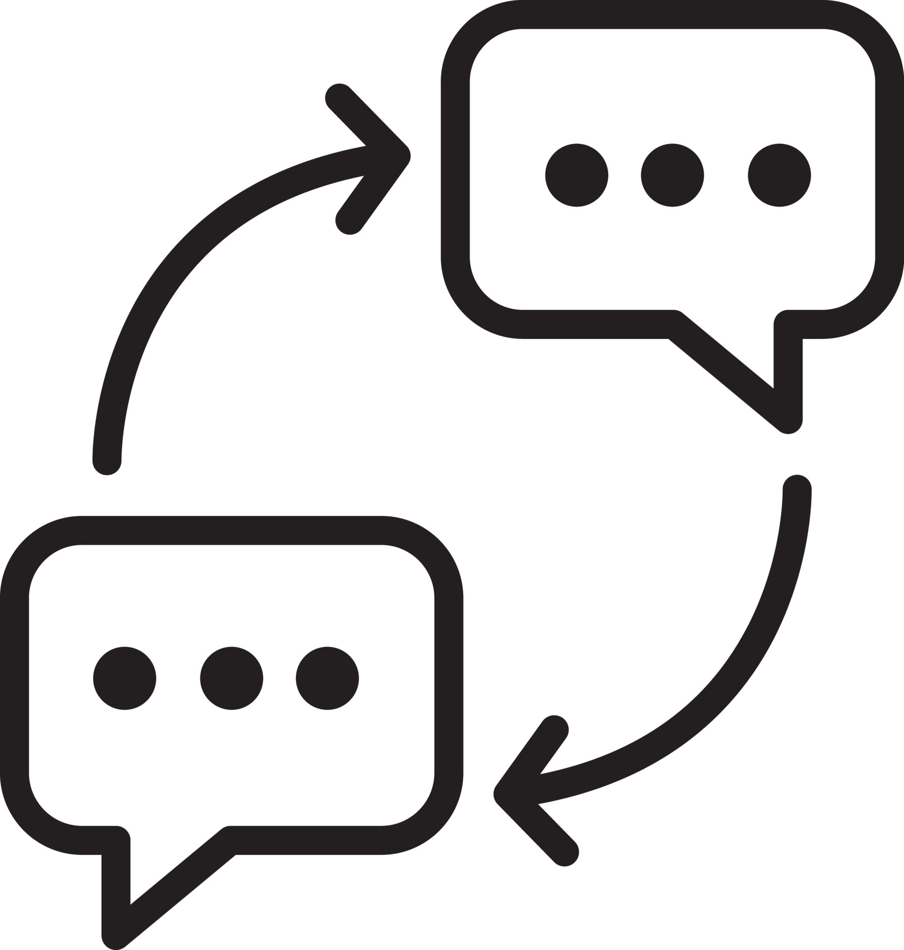 Bubble chat communication dialogue message reply icon 6549246 Vector Art at  Vecteezy