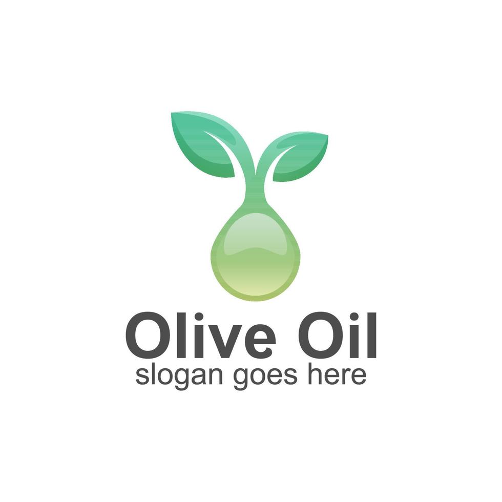 Olive oil gradient logo design vector template
