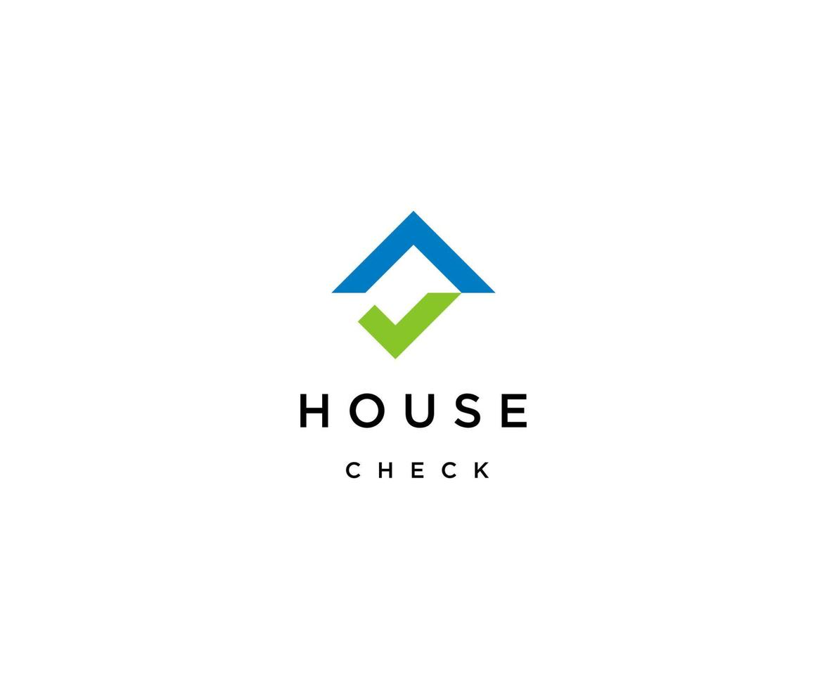 Check house logo icon design template vector