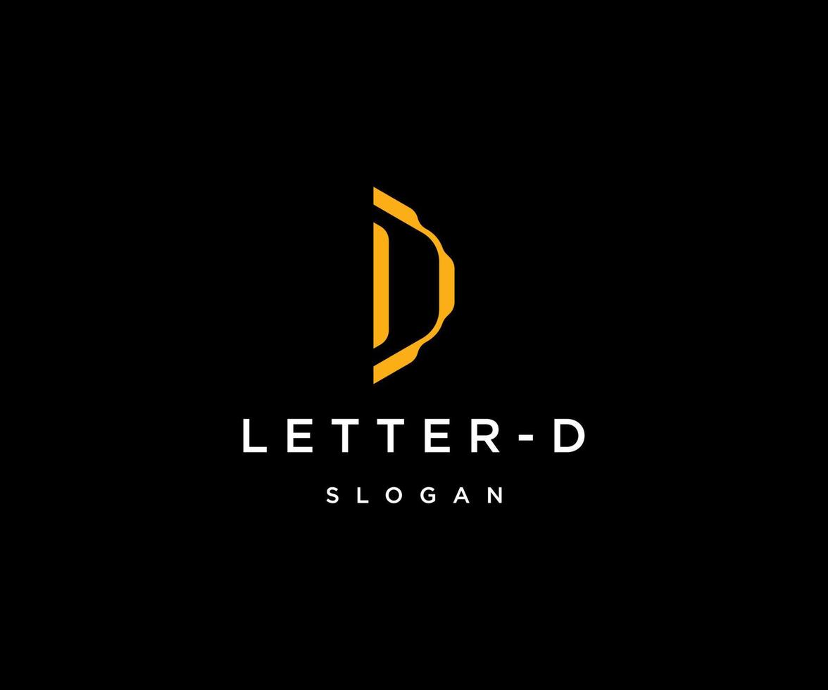 plantilla de diseño de icono de logotipo de letra d vector