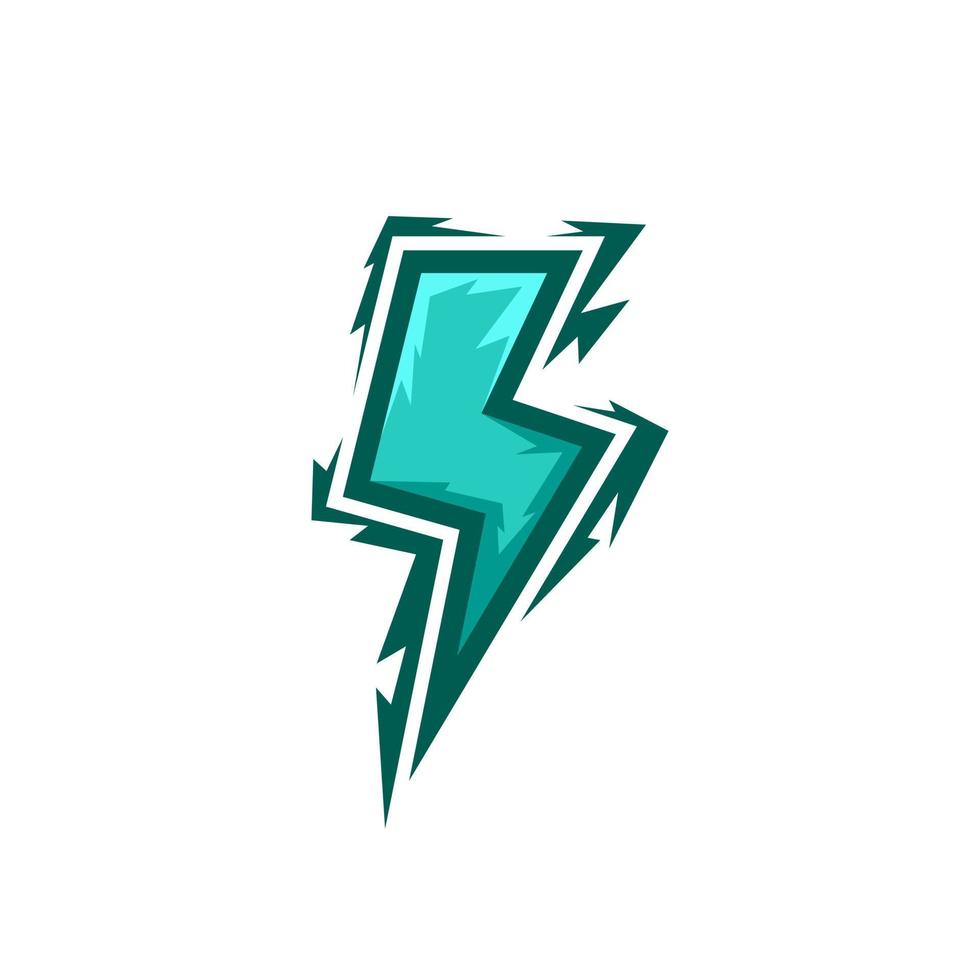 lightning mascot logo design vector