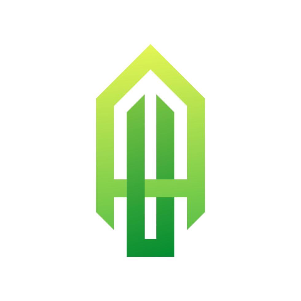 letter a u logo design vector