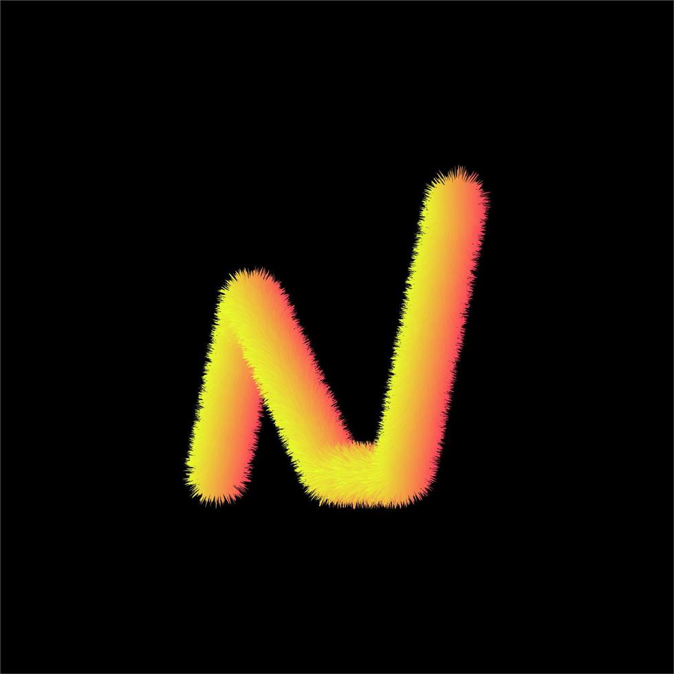 letter n  3d logo design vector