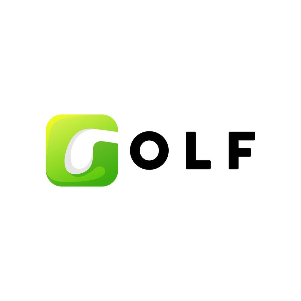 vector de diseño de logotipo de letra g golf