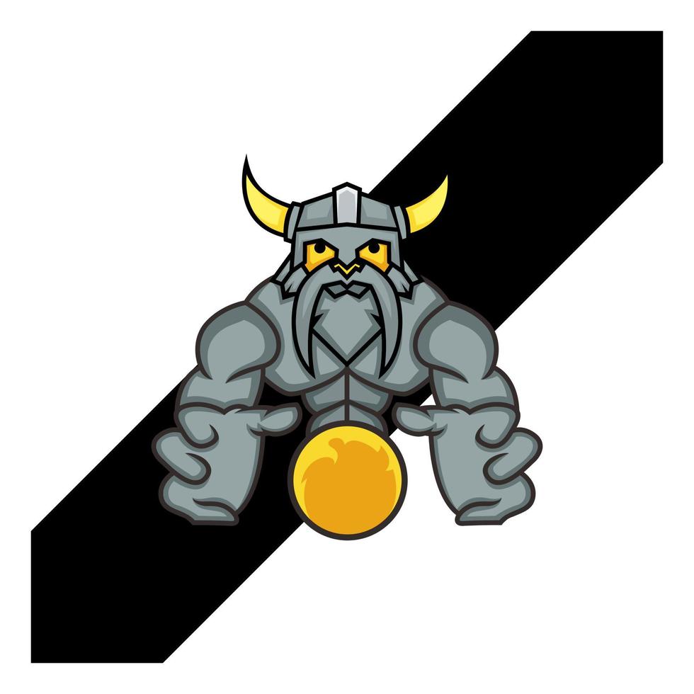 viking mascot logo design vector