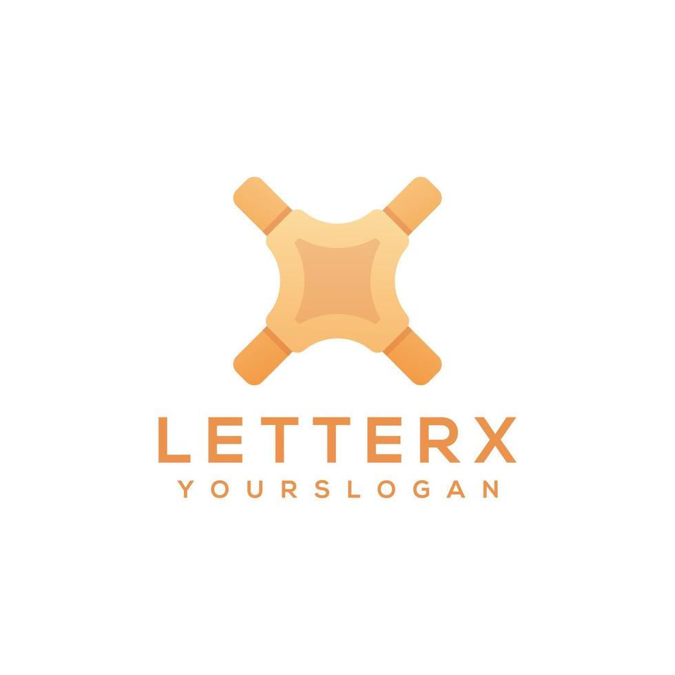 letter x gradient logo design vector