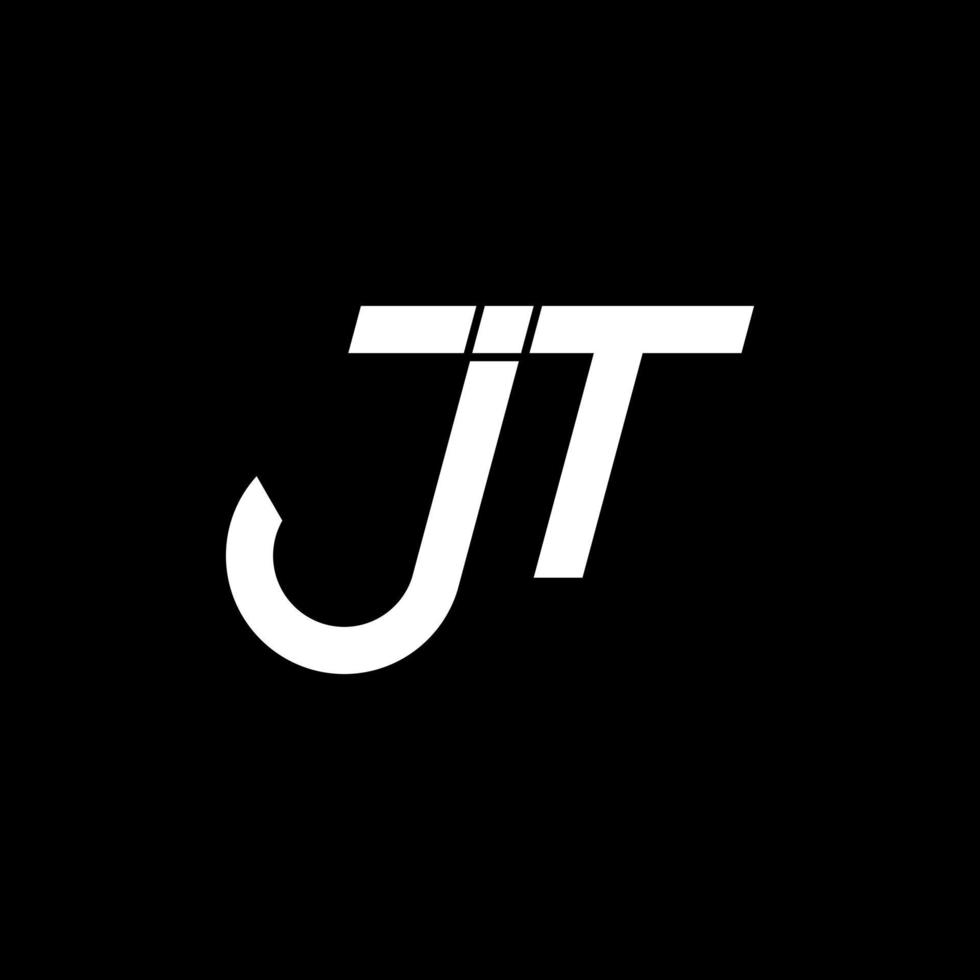 diseño de logotipo de monograma de letra jt vector