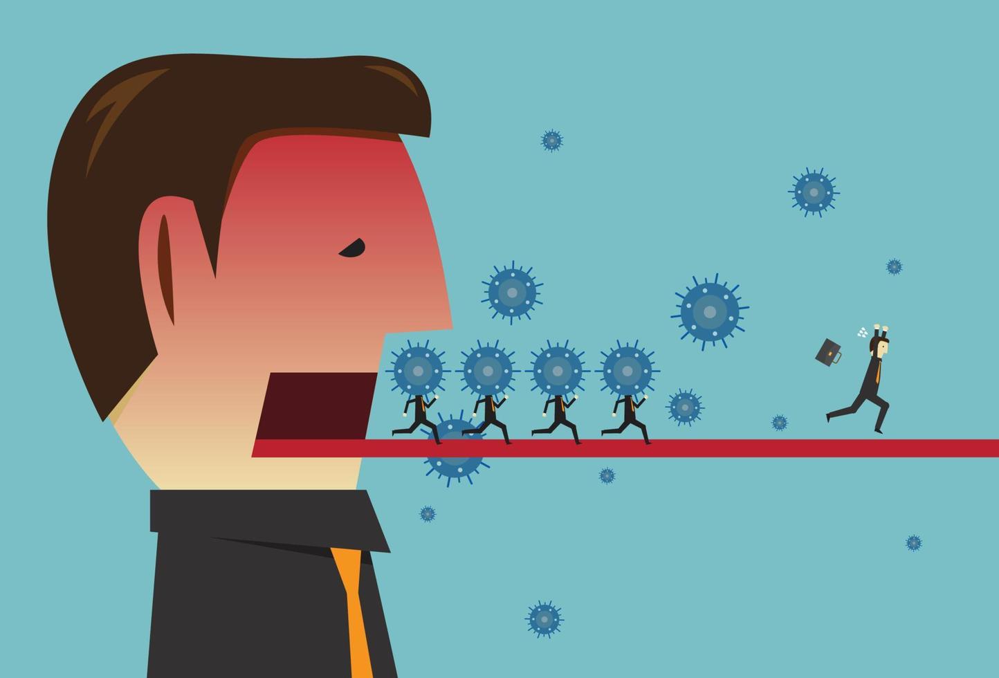 Virus is transmitted from person to person vector