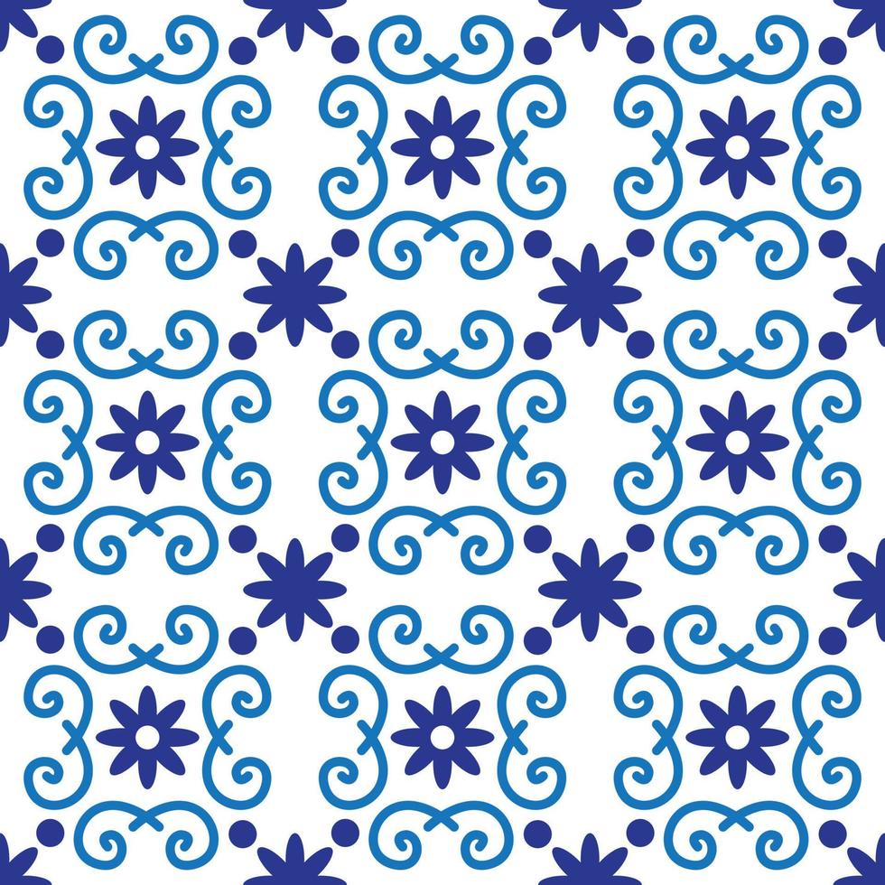 Traditional ceramic tiles vector