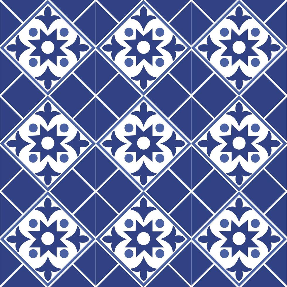 Old Ceramic Tiles Patterns Seamless vector