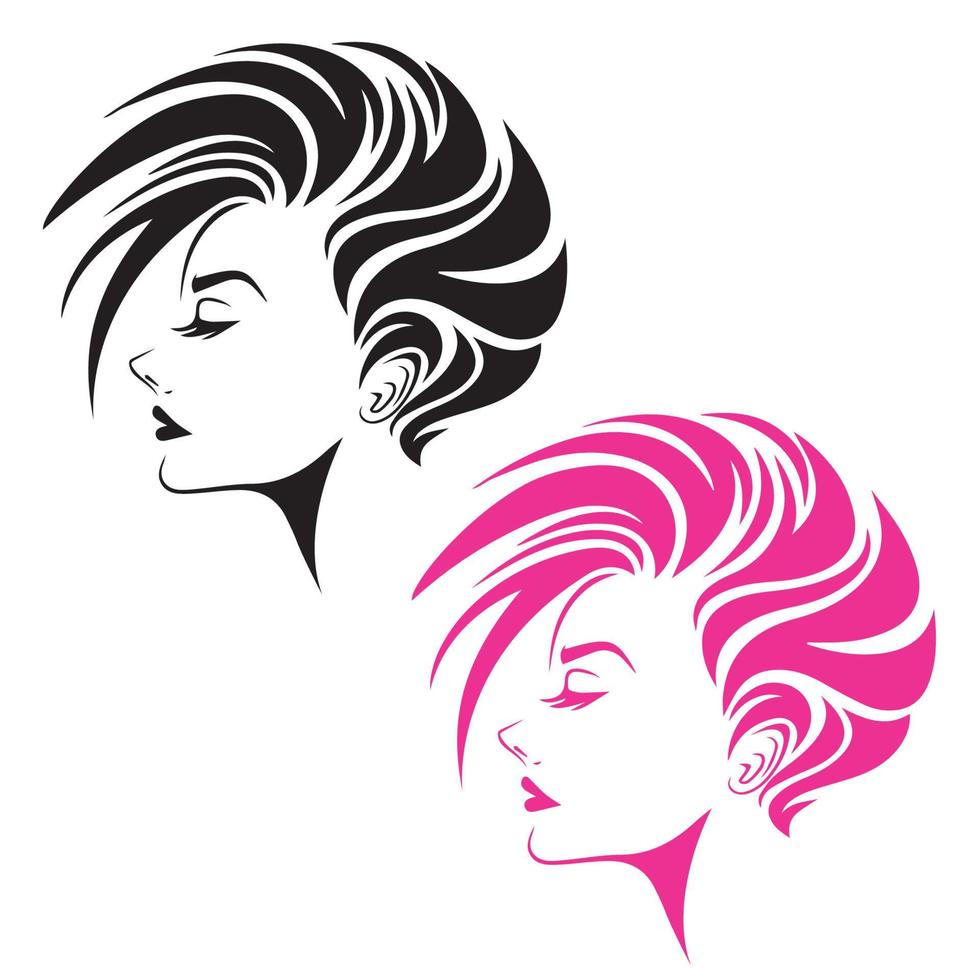 logotipo de cosmética y belleza para el cabello vector