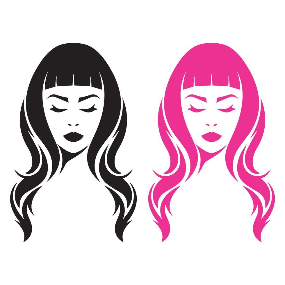 logotipo de cosmética y belleza para el cabello vector