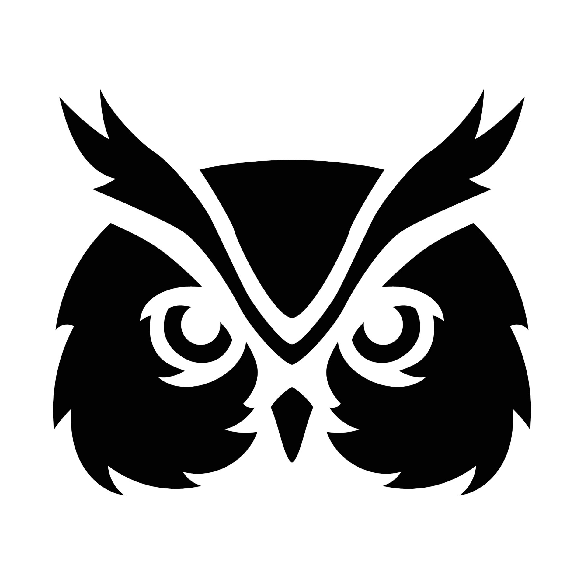 Owl head logo icon 6549631 Vector Art at Vecteezy