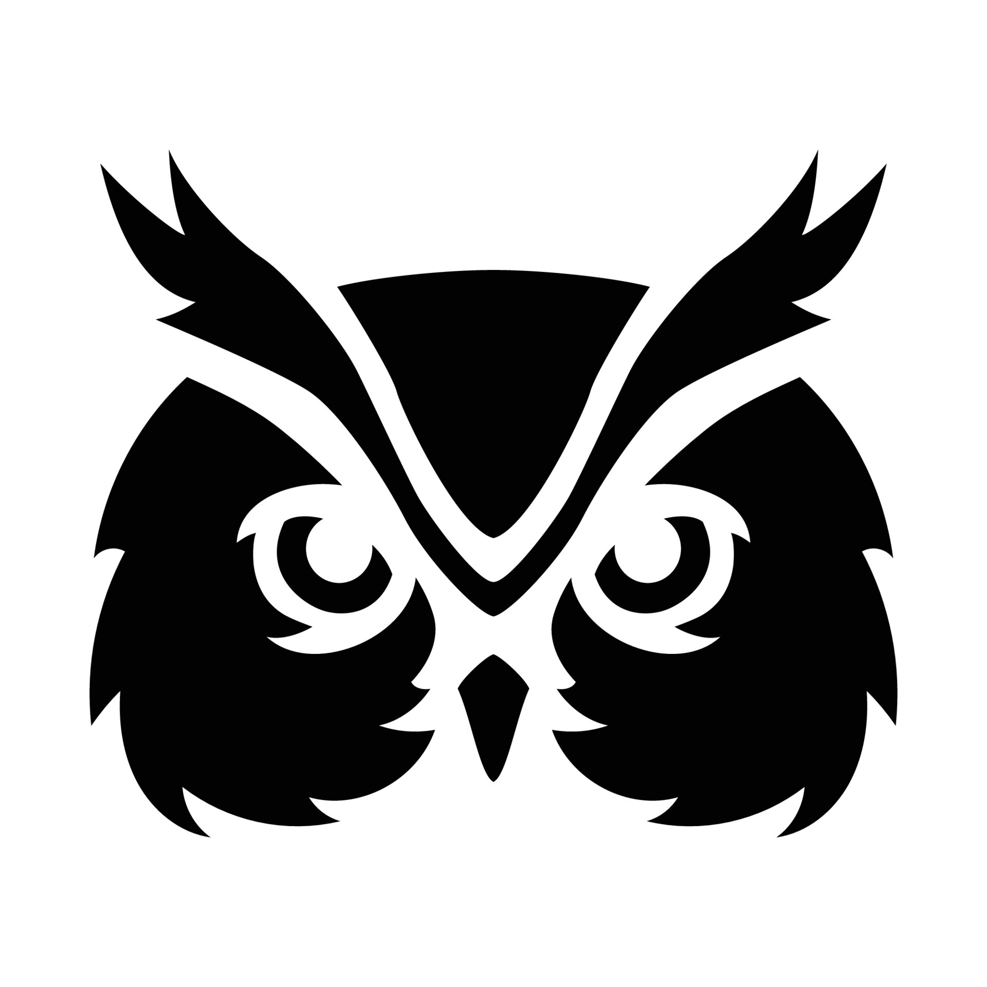 owl head silhouette vector