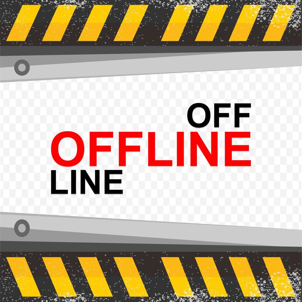 offline info banner design perfect for website and aplication developer info tools vector