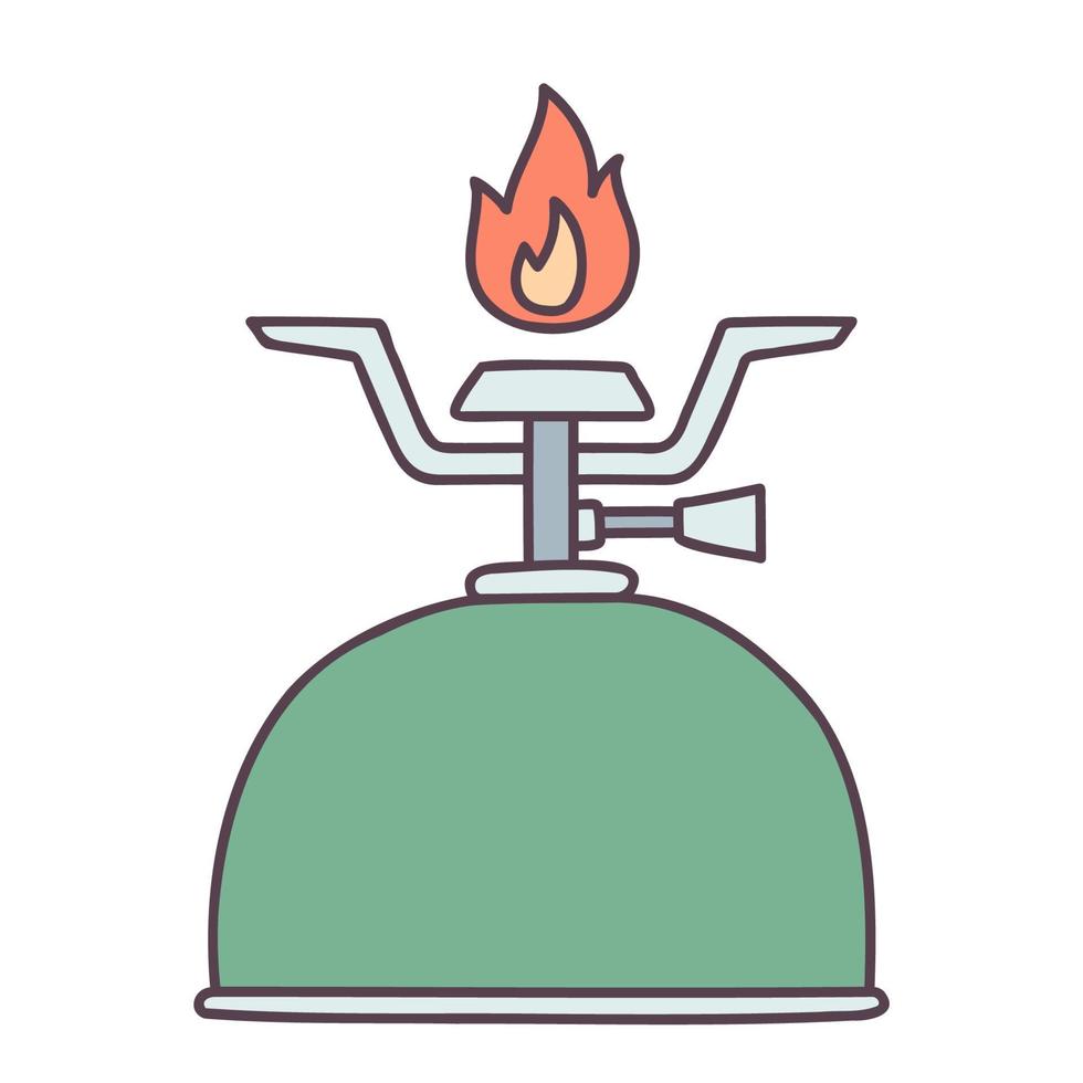 Camping Stove. Hand drawn doodle icon. vector