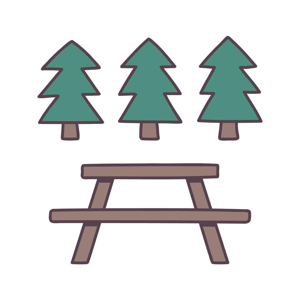 National park. Hand drawn doodle icon. vector