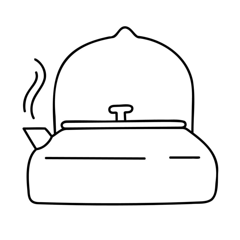 Kettle. Hand drawn doodle icon. vector