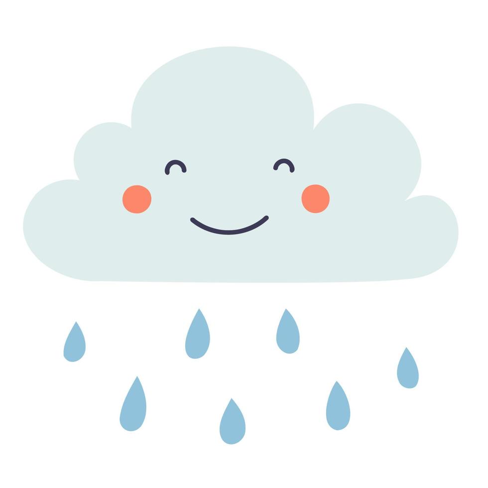 Rain. Hand Drawn Spring Icons. vector