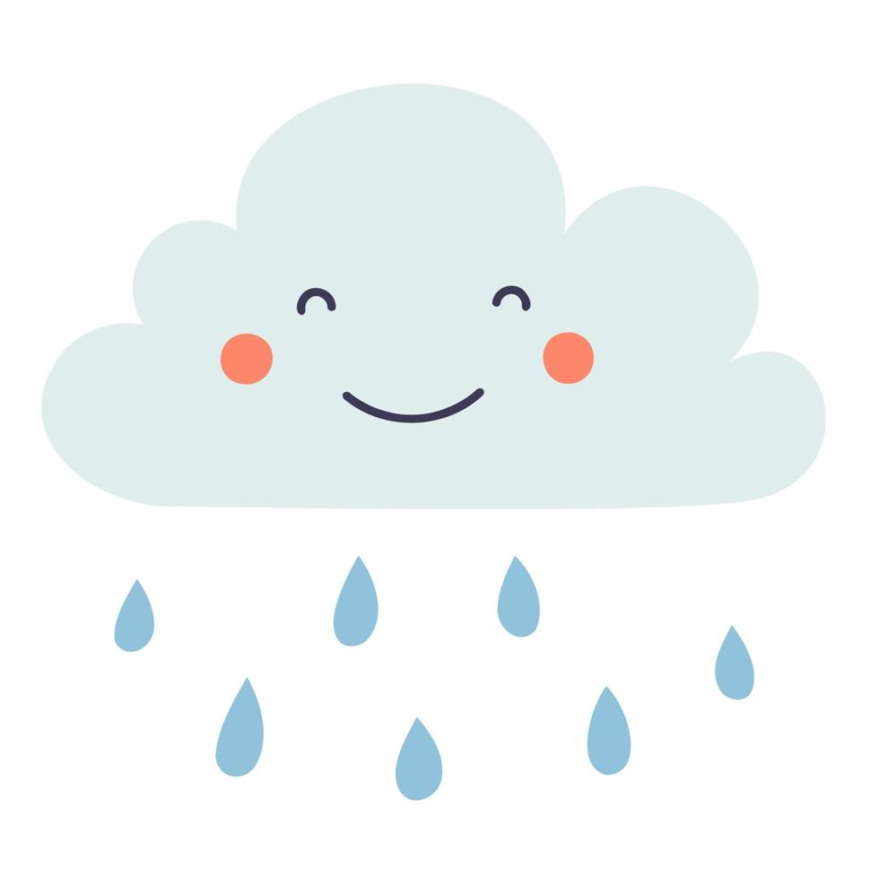 lluvia. iconos de primavera dibujados a mano. vector